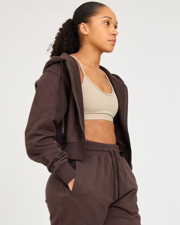 Felpa con cappuccio Core Classic Cropped Zip - hover image