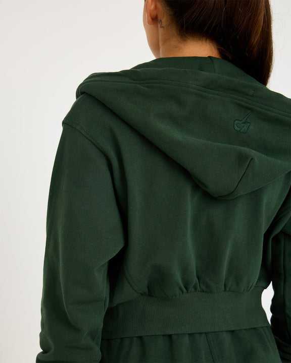 Sweat à capuche court zippé Core Classic - hover image