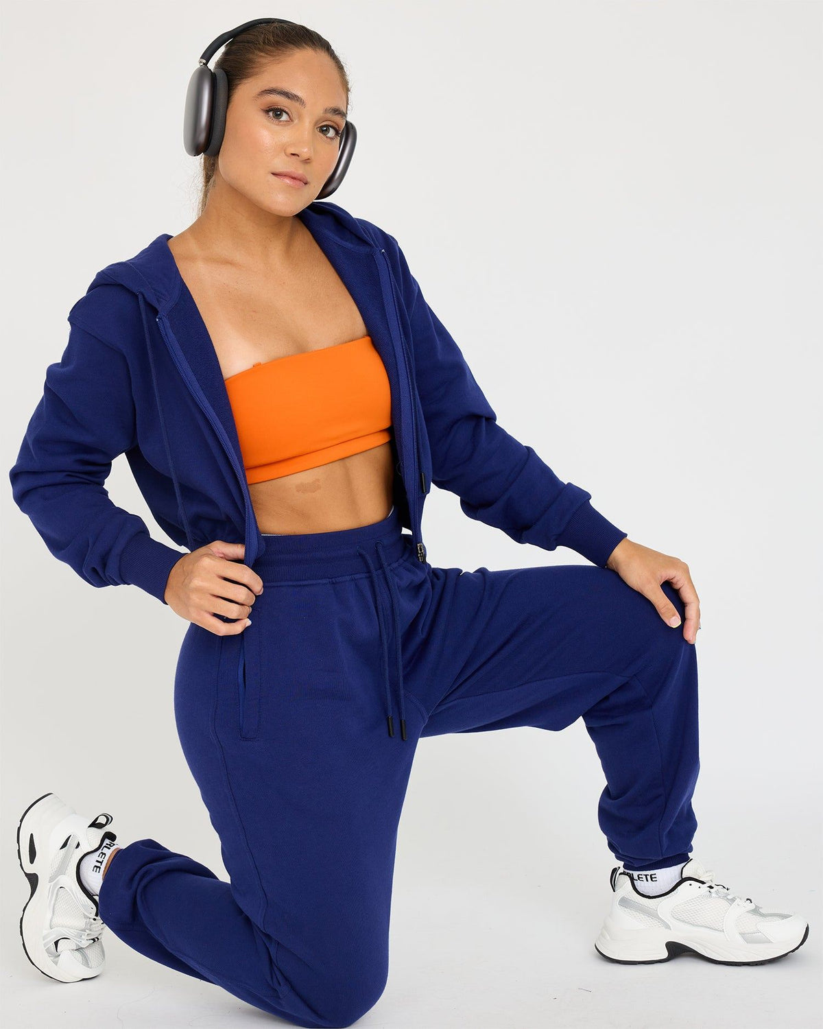 Felpa con cappuccio Core Classic Cropped Zip